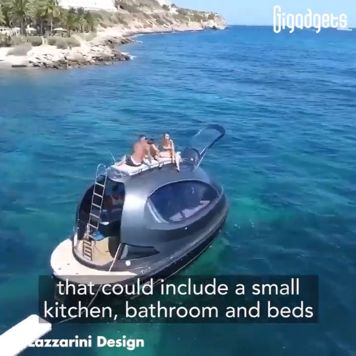This futuristic pod is a luxury alternative to traditional speedboats.