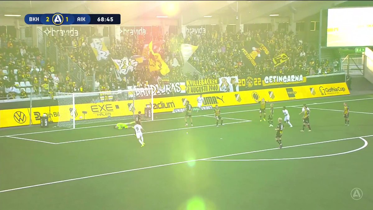 Victor Andersson smäller dit bollen! AIK kvitterar ⚫ 📲 Se Allsvenskan på Max
