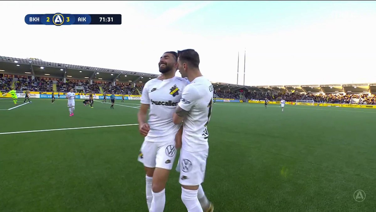 3-2 AIK! Andronikos Kakoullis med sitt första mål i AIK-tröjan ⚫️ 📲 Se Allsvenskan på Max