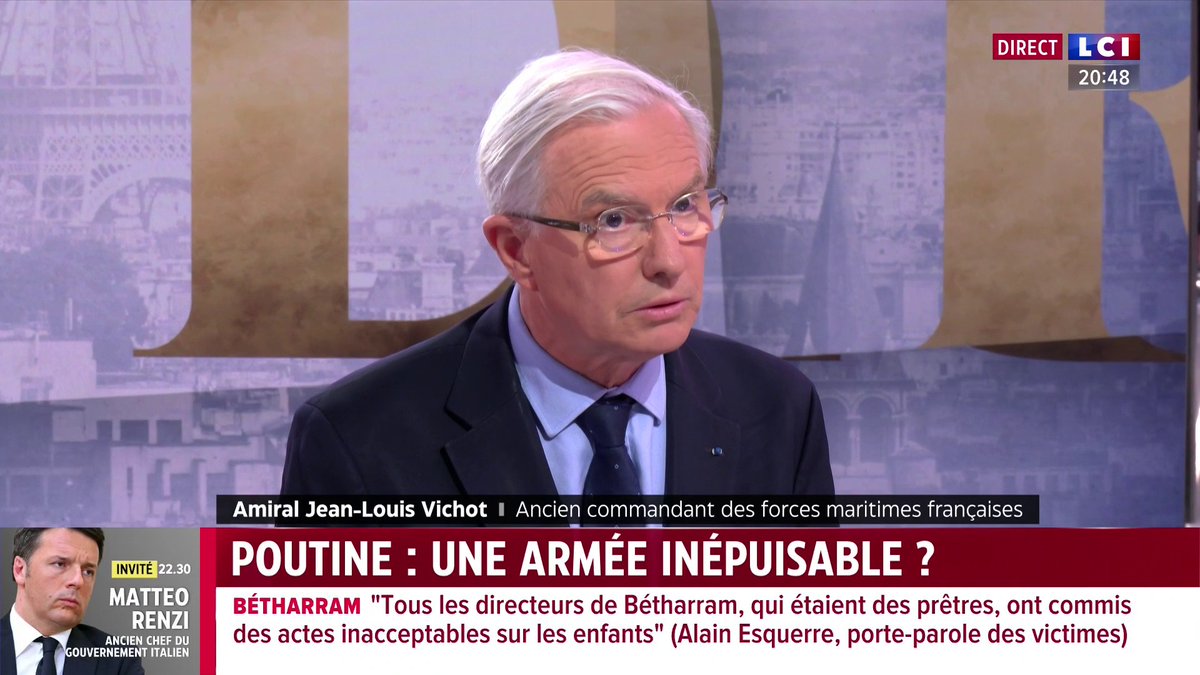 🗣️ "La Russie a de moins en moins d'argent dans ses caisses" selon l'Amiral Jean-Louis Vichot ▶️ Darius Rochebin