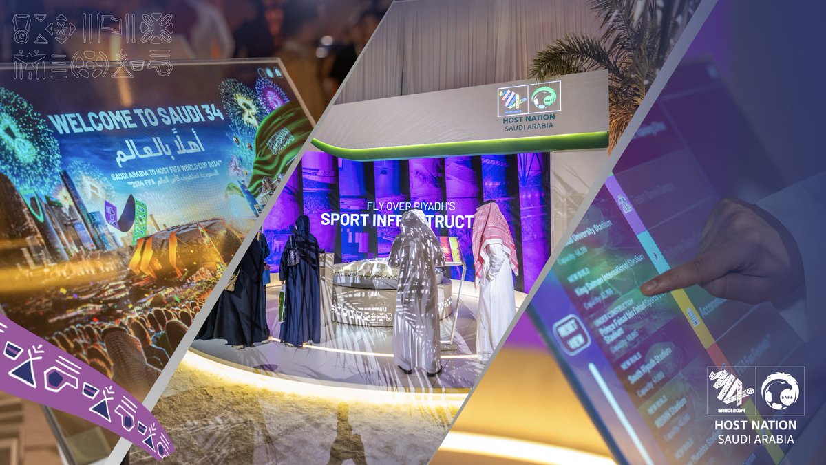من خلال مشاركة #السعودية34 في #واحة_الإعلام، توافد الحضور الدولي لرؤية مشهد رياضي سعودي أصبح مركزًا للأنظار، ومحتضنًا للعالم على أرضه 💚🇸🇦 #أهلًا_بالعالم