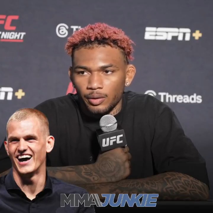 "I'd love to wipe that smile off that face." 😳 Michael Morales teases an Ian Machado Garry callout if he beats Gilbert Burns in the #UFCVegas106 main event.
