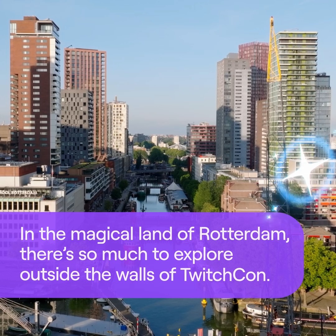 Players, ready up for your journey! Rotterdam is home to TwitchCon and so much more. Get your tickets today to explore the city!
