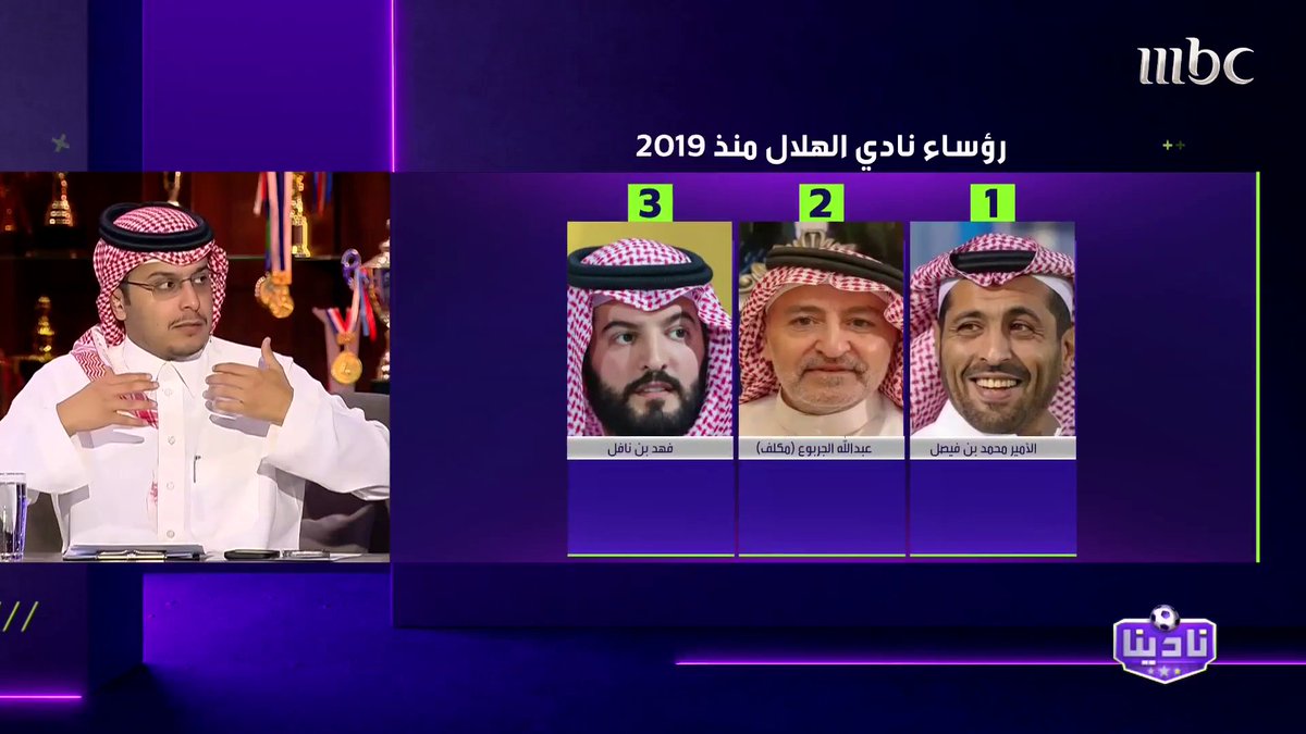 سلطان العتيبي: لا يناسب النصر "الديموقراطية".. و #الهلال لديه "دولة عميقة". برنامج #نادينا يعرض الآن على #MBC1 يومياً الساعة 11 مساءً بتوقيت السعودية مجاناً على شاهد