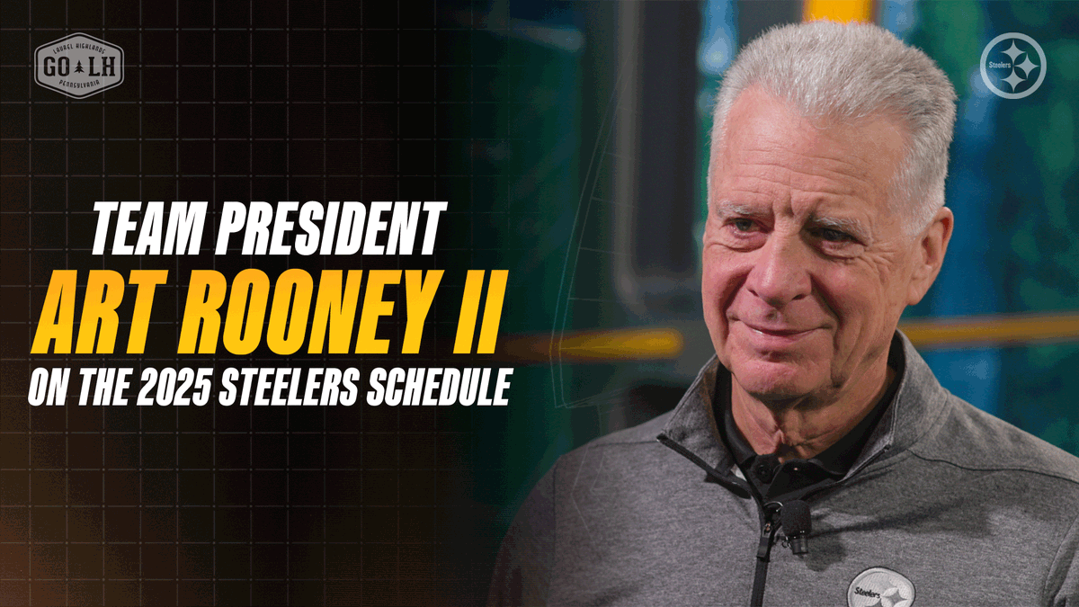 #Steelers President Art Rooney II talks with Missi Matthews about our 2025 schedule & more. GO Laurel Highlands 📺: Schedule release coverage on NFLN