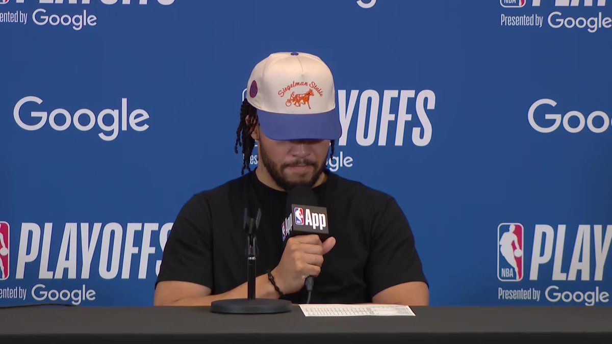Jalen Brunson was asked about getting five fouls in the third quarter: "I'm not even gonna say anything, I'm sorry."