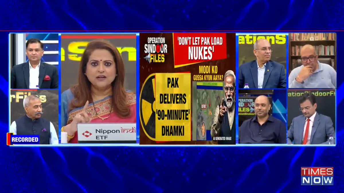 #OpSindoorFiles | India destroyed 7–8 Pak fighter jets at 13 sites Even more important than the aircraft is the command centre we bombed at Nur Khan Airbase.— Abhijit Iyer-Mitra tells Navika Kumar