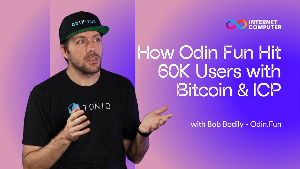 ⚡️60K users. 3,000 BTC in volume. Built fast, Bitcoin-native, and UX-obsessed. Bob Bodily, PhD breaks down how ODIN•FUN became the fastest way to trade Bitcoin tokens using Bitcoin + ICP. 🎥 Watch more 👉