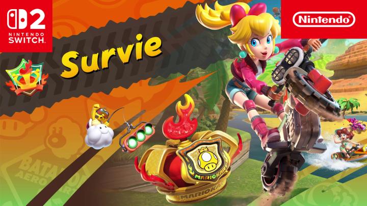 Le mode Survie va mettre vos talents de pilote à l'épreuve dans #MarioKartWorld ! Si vous ne vous classez pas assez haut à chaque point de passage de ces rallyes à travers le monde, c'est l'élimination directe !