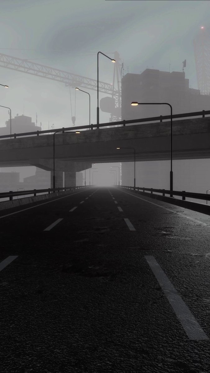 霧と大雨に覆われた都市が舞台のワールドです #ヤタノの漫遊記 #VRChat_world紹介