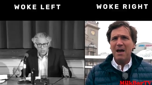 Woke Left + Woke Right side by side