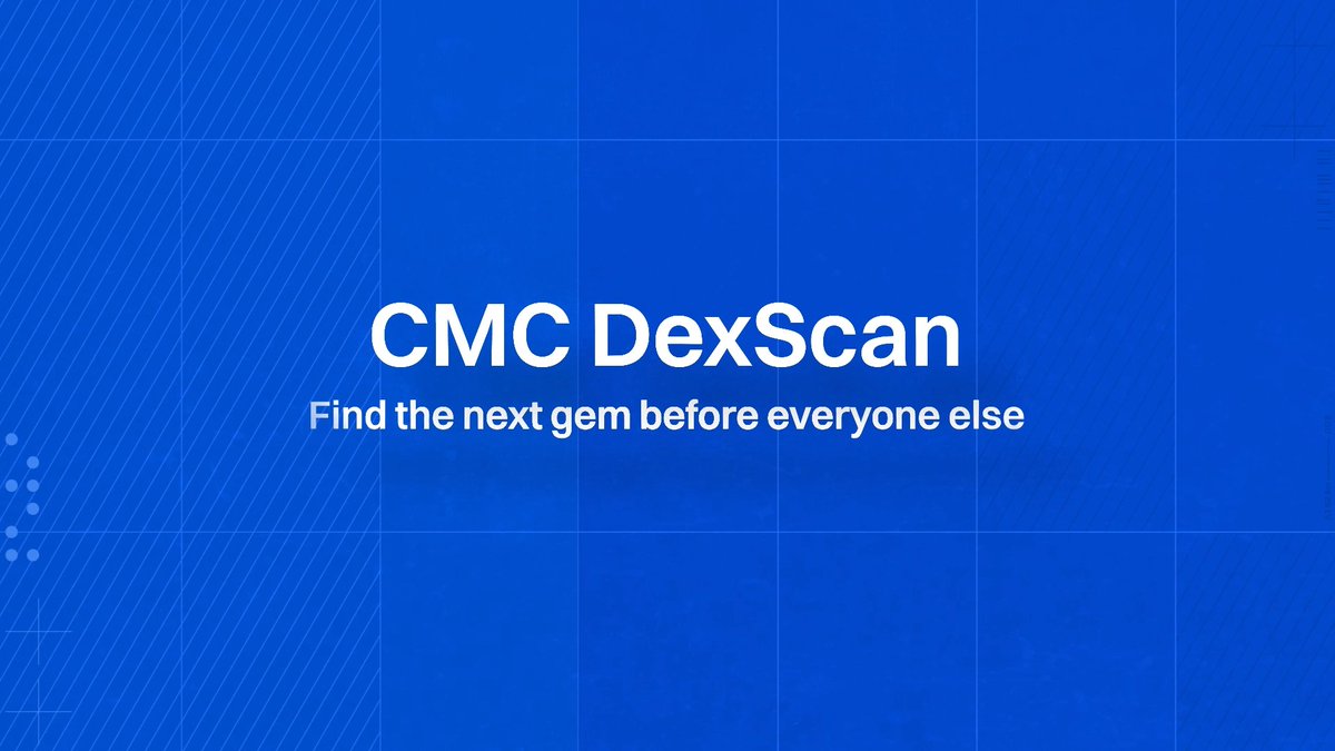 🔎 CMC Feature Highlight | CMC DexScan! 🔹 Real-time tracking of new pairs across DEXs 🔹 Trending pairs with volume &amp; liquidity data 🔹 Advanced security checks for safer trading 🔹 Meme Explorer for early token discovery Start hunting: