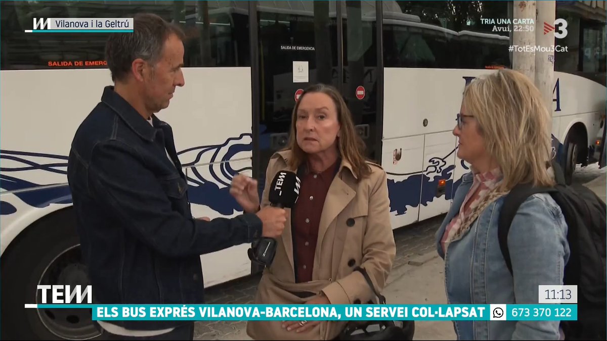 🔴 Els Bus Exprés Vilanova-Barcelona, un servei col·lapsat "És impossible agafar el bus a les últimes parades de Vilanova, la gent agafa el cotxe per anar a parades anteriors o a la primera per poder pujar-hi", Cristina de Pelegrí, Dignitat Bus Vilanova #TotEsMou3Cat
