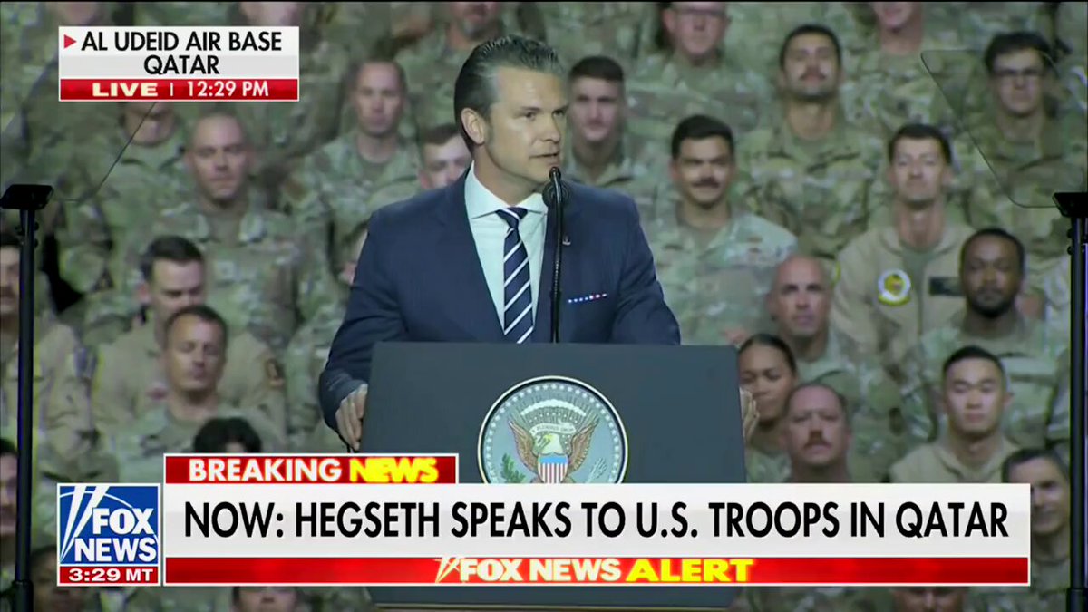 . @SecDef “I look out into this audience and I truly see the eyes of American strength. The eyes of American deterrence, the eyes of Americans who put America first. So on behalf of a grateful nation, thank you for taking prime of your life to raise your right hand, to defend our constitution and our great nation.”