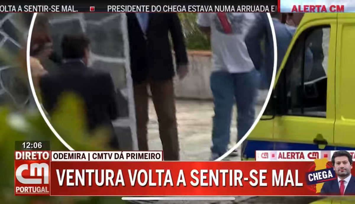 🚨 ÚLTIMA HORA Ventura volta a sentir-se mal hoje, dia 15, e o INEM já está de prevenção👇