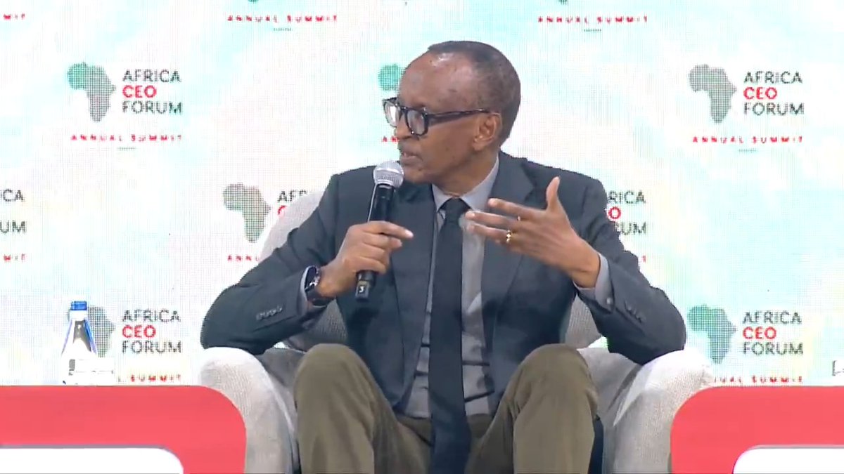 "We're actually our own problems!" 🇷🇼 President Kagame is frustrated with his fellow African leaders who talk too much but don't implement what they agree on. "The systems are so bureaucratic that you'd imagine they live in a different world," he told me in Abidjan
