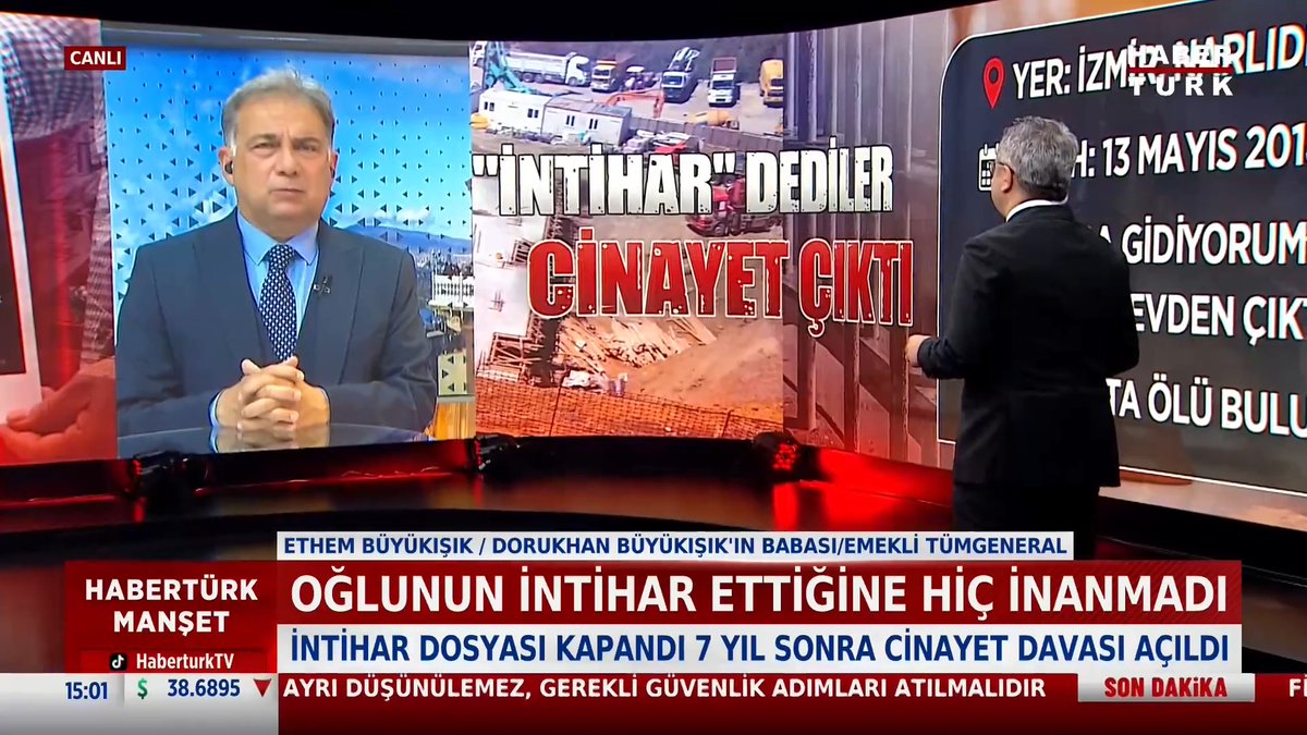 🔴Oğlunun intihar ettiğine hiç inanmadı 📌İntihar dosyası kapandı 7 yıl sonra cinayet davası açıldı. Dorukhan Büyükişık'ı kim öldürdü? Emekli Tümgeneral Ethem Büyükışık yaşananları #HabertürkManşet'te Zülfikar Ali Aydın'a anlattı.