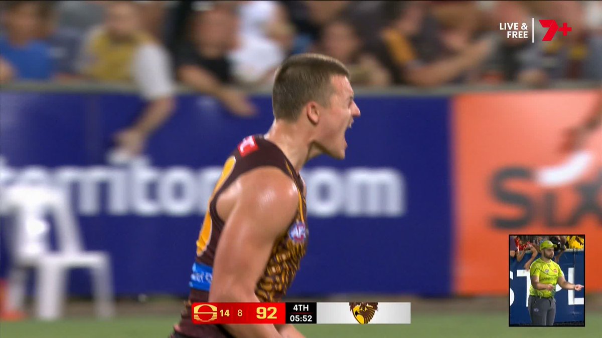 Jack Ginnivan. Two-point game. #AFLSunsHawks
