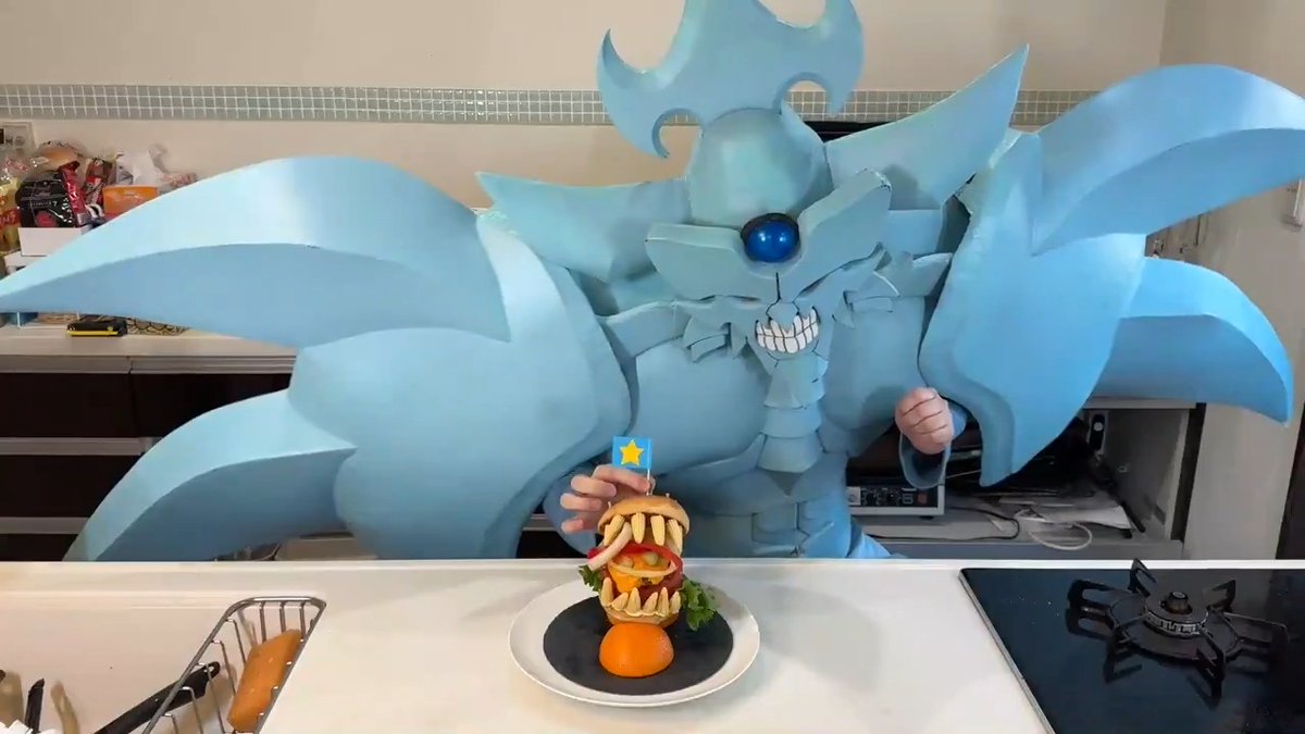 アングリーバーガーを作るオベリスクの巨神兵