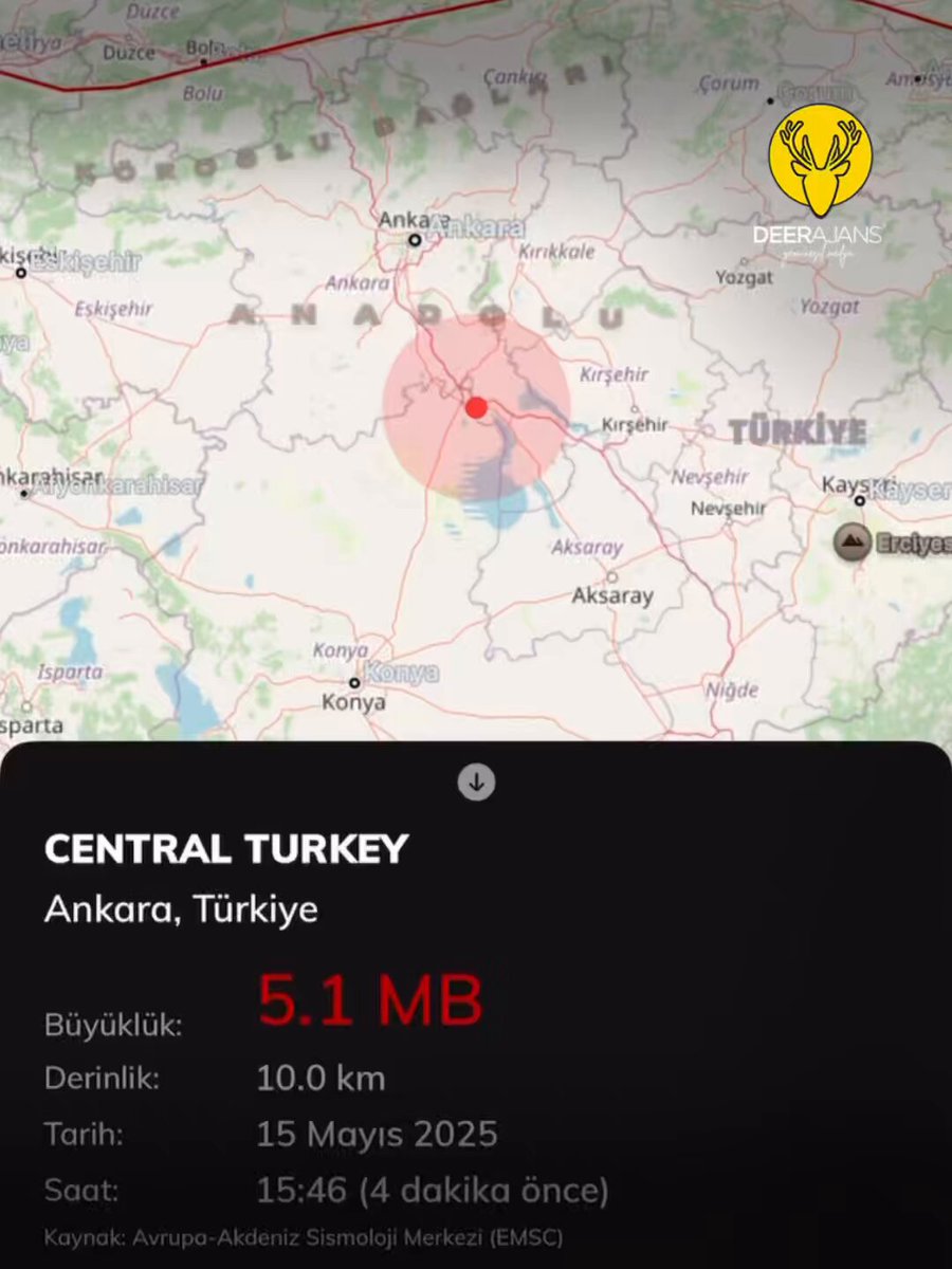#SONDAKİKA Ankara’da 5.1 büyüklüğünde bir deprem meydana geldi. #deprem #ankara #sallandık #depremoldu