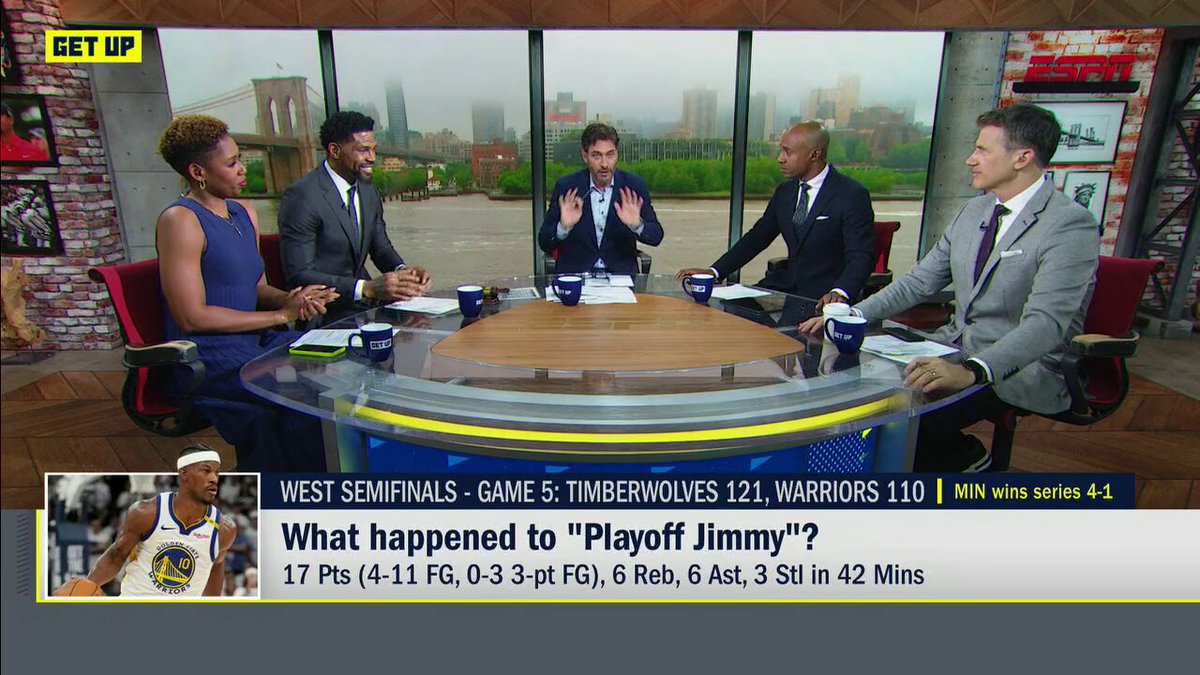 .Jay Williams sounds off on Jimmy Butler's performance after the Warriors' loss to the Timberwolves in Game 5. "You weren't asked to win the war, you were asked to hold the damn line."