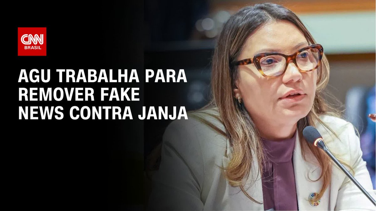 AGU dá 24h para redes removerem fake news sobre Janja; assista #LiveCNNBrasil