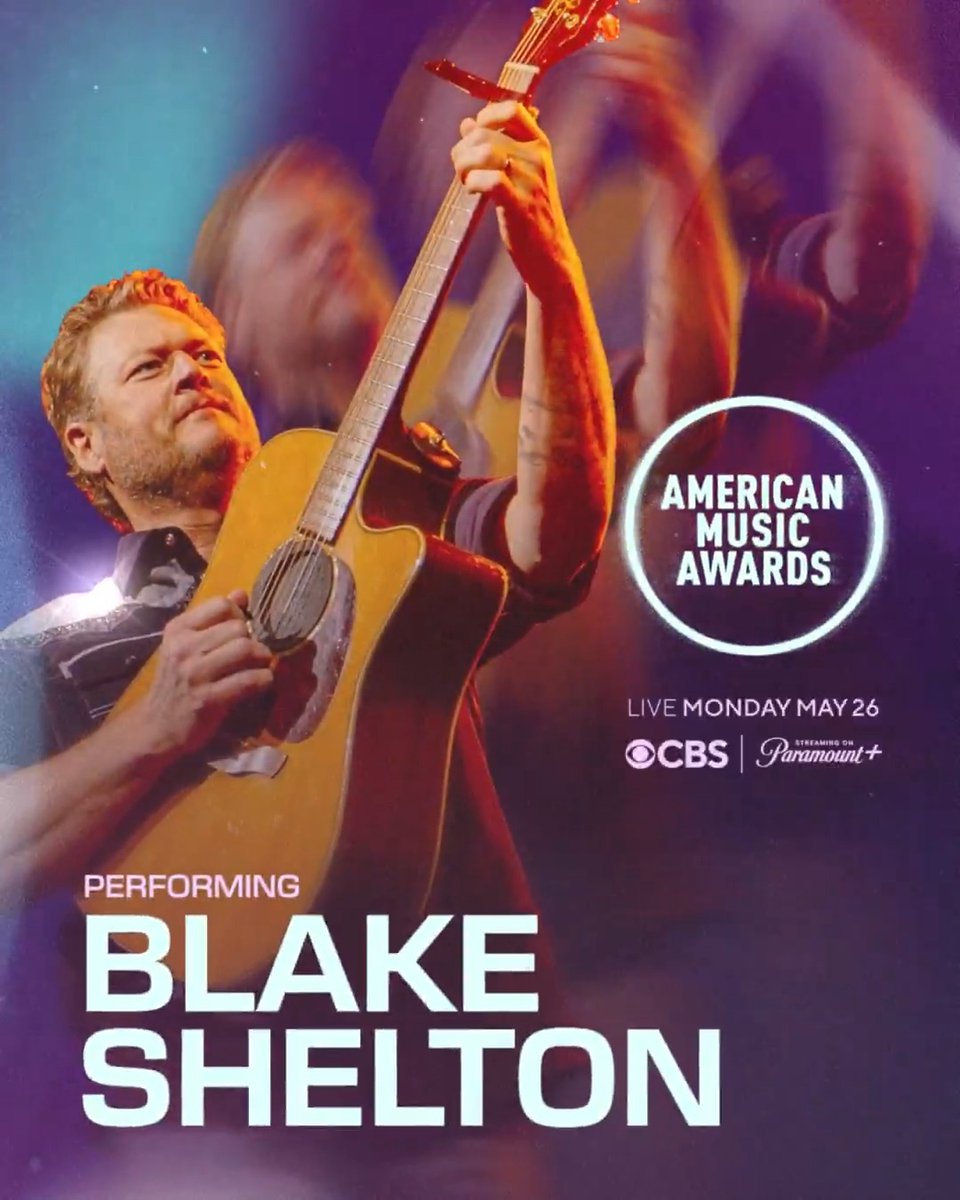 .Blake Shelton is performing at the 2025 AMERICAN MUSIC AWARDS !!! Don't miss the #AMAs → LIVE Monday, May 26 (Memorial Day) at 8pm ET | 5pm PT on CBS and Paramount+