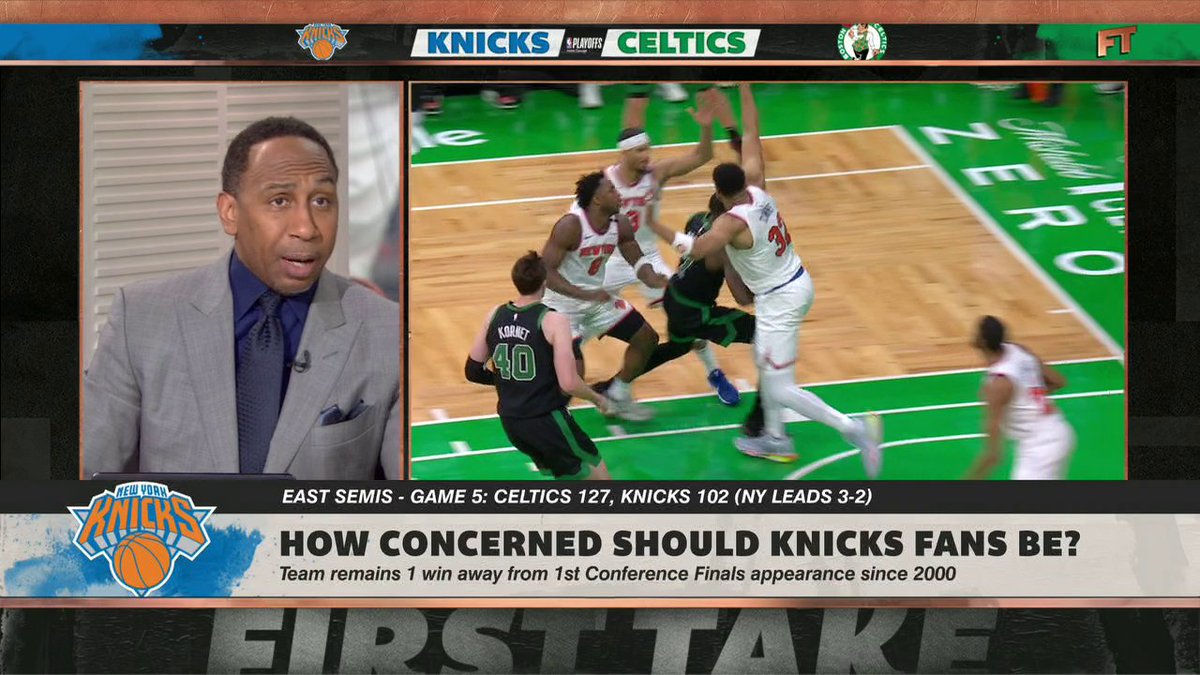 "You can't lose Game 6." Stephen A Smith's concern for the Knicks has "heightened significantly" because of the Celtics' ball movement without Jayson Tatum 😳