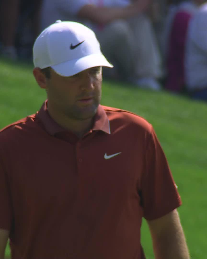 Off the green, on the money. Eagle for Scheffler. #PGAChamp