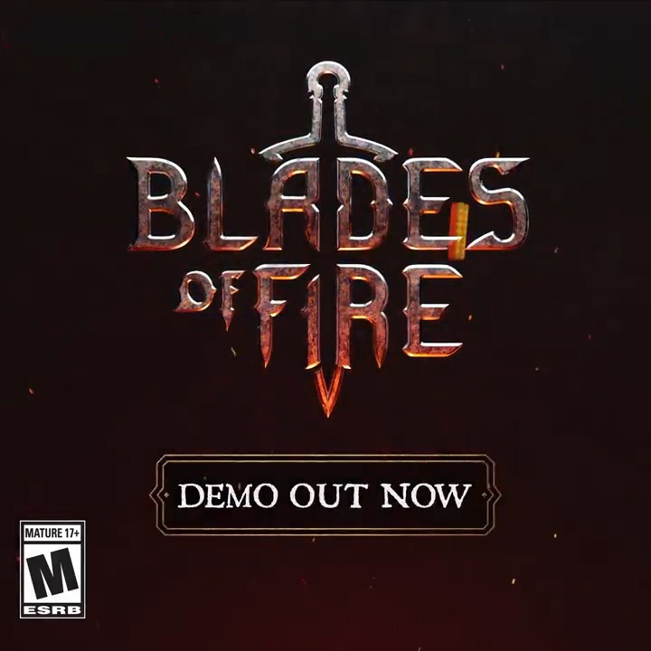 🔥 The Blades of Fire demo is OUT NOW on Epic, PS5 and Xbox Series X|S. ⚔️ REMEMBER: Your progress will carry over to the main game at launch. PS5: Xbox: Epic: #ForgeYourLegend #BladesofFire