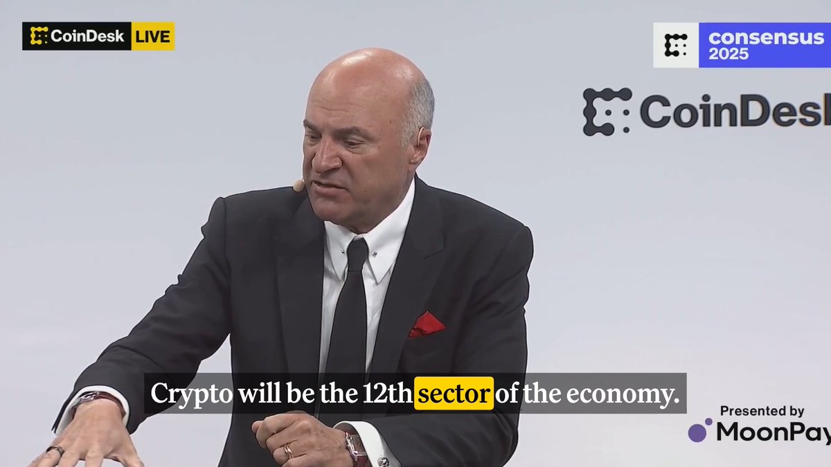 🚨BREAKING $NEWS: KEVIN OLEARY SAYS CRYPTO WILL BE '12TH SECTOR OF THE ECONOMY,' COMPETES WITH '60-YEAR OLD' BANKING SECTOR