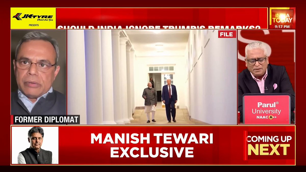 Is Trump using trade to arm-twist India? Should India ignore Trump's remarks? Trump's politics about business first? Watch this insightful discussion as our panelists share their views #NewsTooday Rajdeep Sardesai | #India #US Jawed Ashraf Surjit Bhalla Siddharth Zarabi