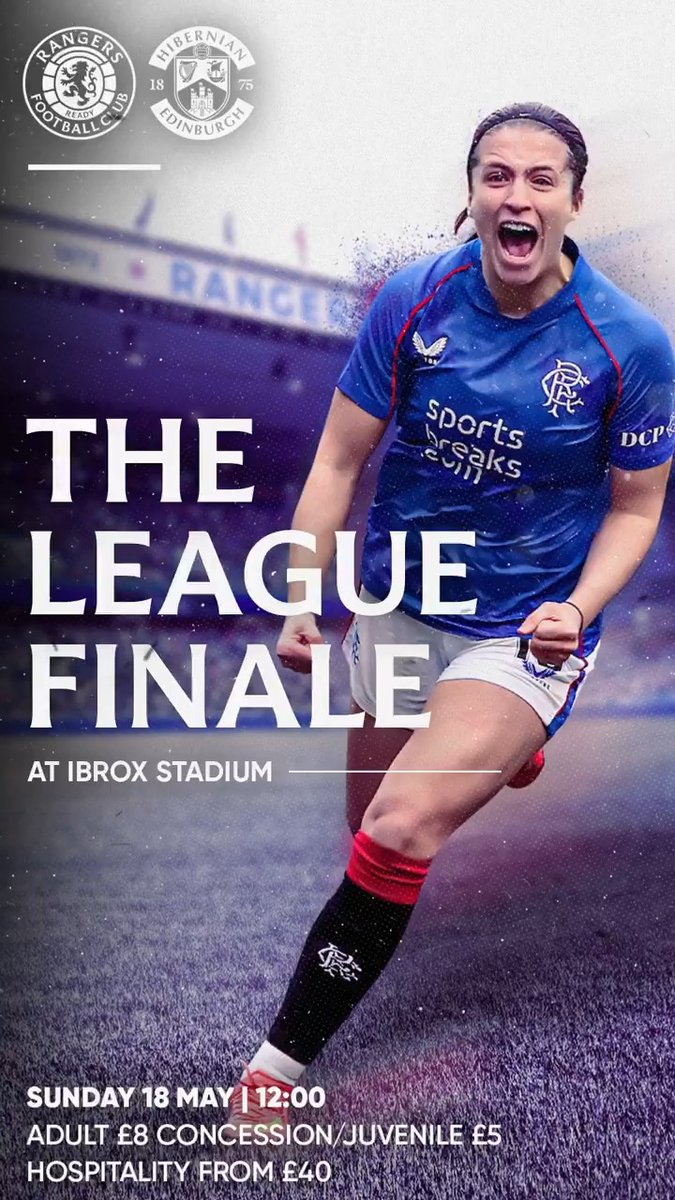 👀 It all comes down to this... 🏠 Be there at Ibrox on Sunday as we face Hibs in the Scottish Women's Premier League finale. 🎟️ All the Info |