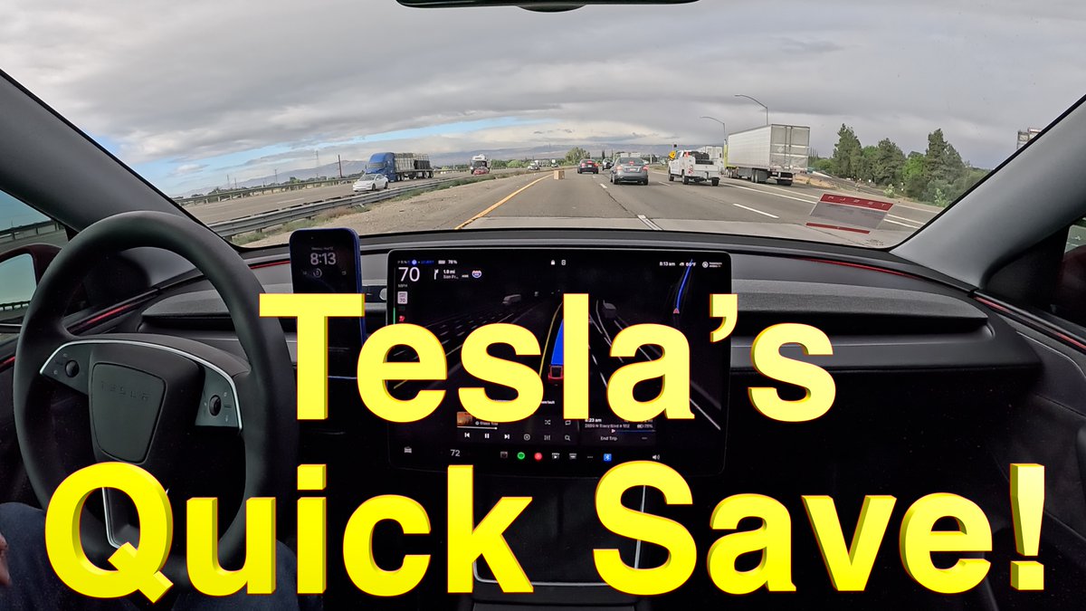 Tesla FSD avoids hitting a big box at 70 mph.