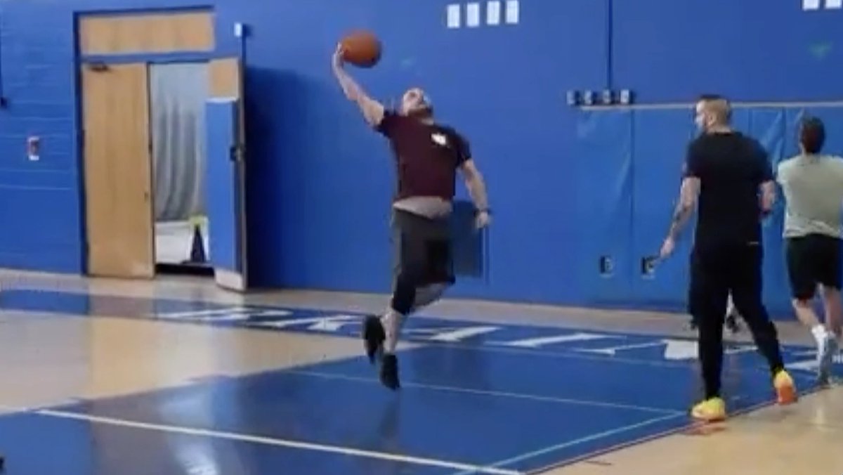 The footage from The Kirk Minihane Show basketball team tryouts is incredible