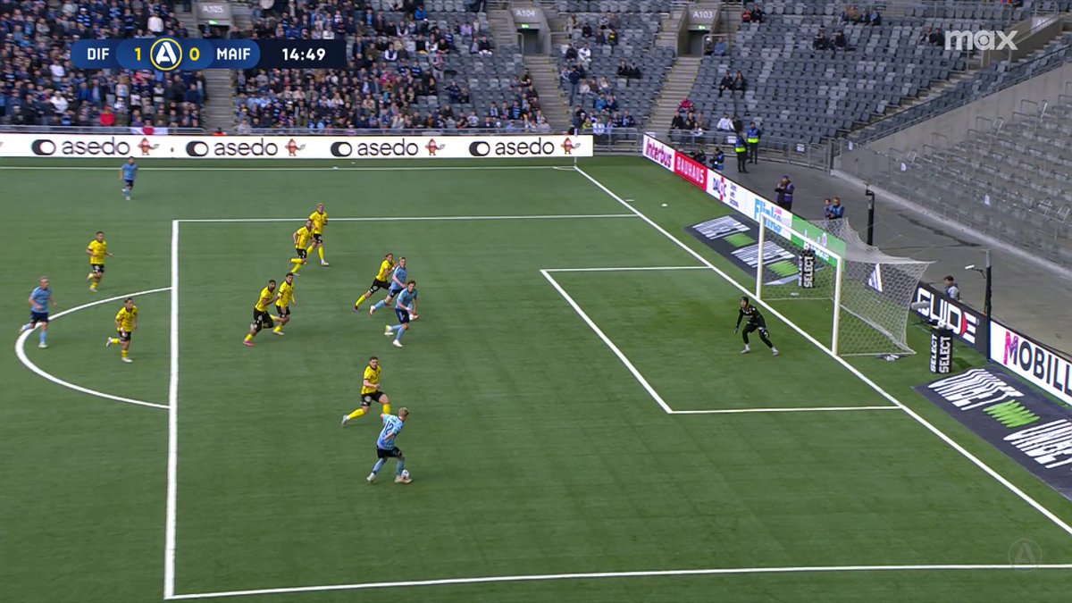 🎙 "Såg lite tveksam ut, va?" Repris på Djurgårdens 1-0-mål 🔍 📲 Se matchen på Max