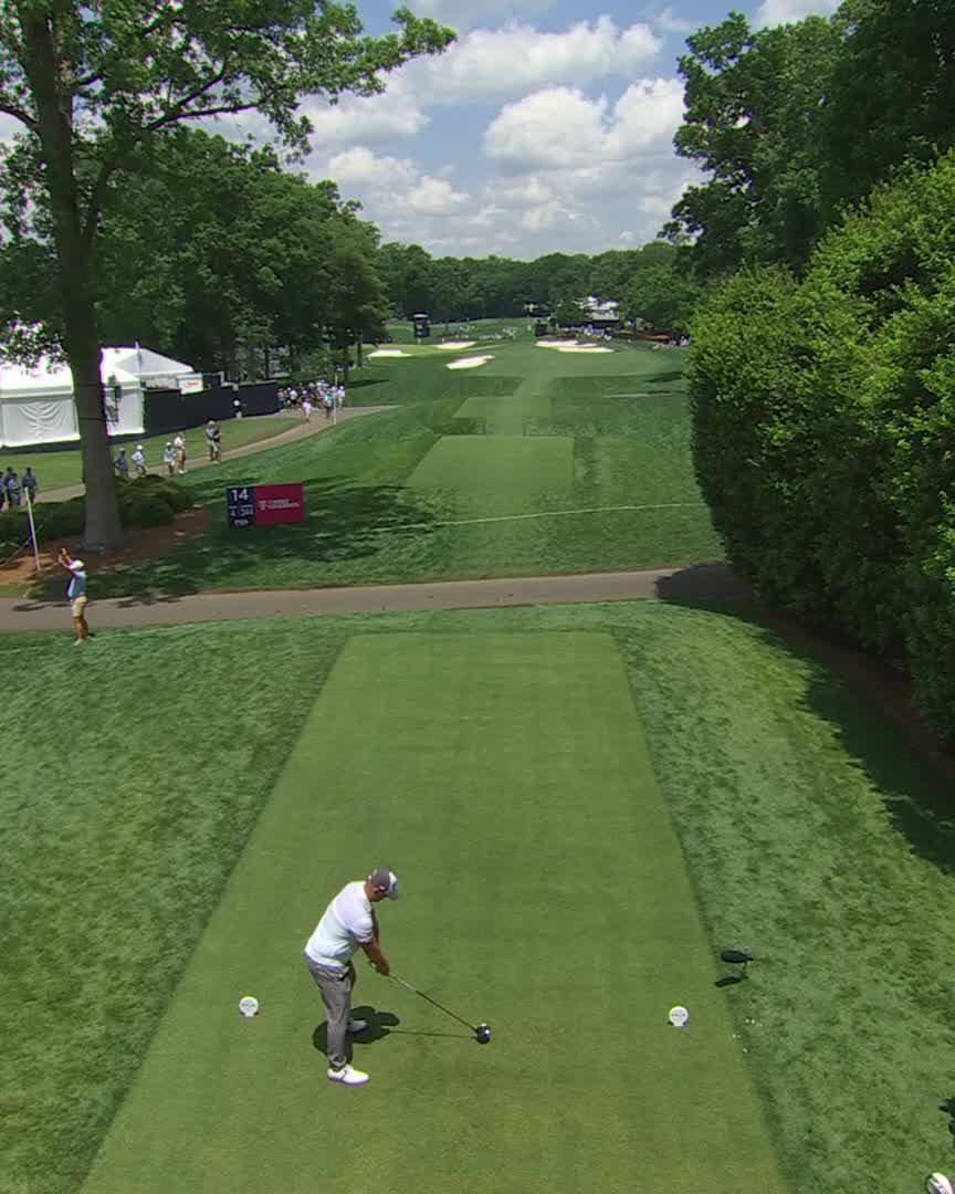 300 yards. One swing. Near tap-in. How many shots would you take to reach the green? #PGAChamp