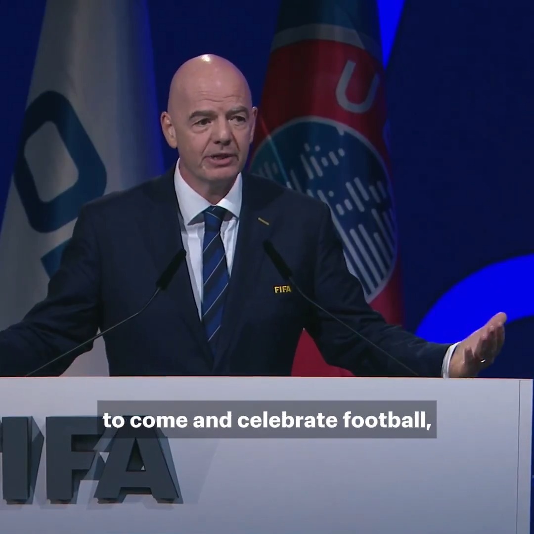Two big events on the horizon ⚽️🏆 At the 75th FIFA Congress in Asunción, FIFA President Gianni Infantino spoke about how the USA is ready to welcome the world for the @FIFACWC and FIFA World Cup.
