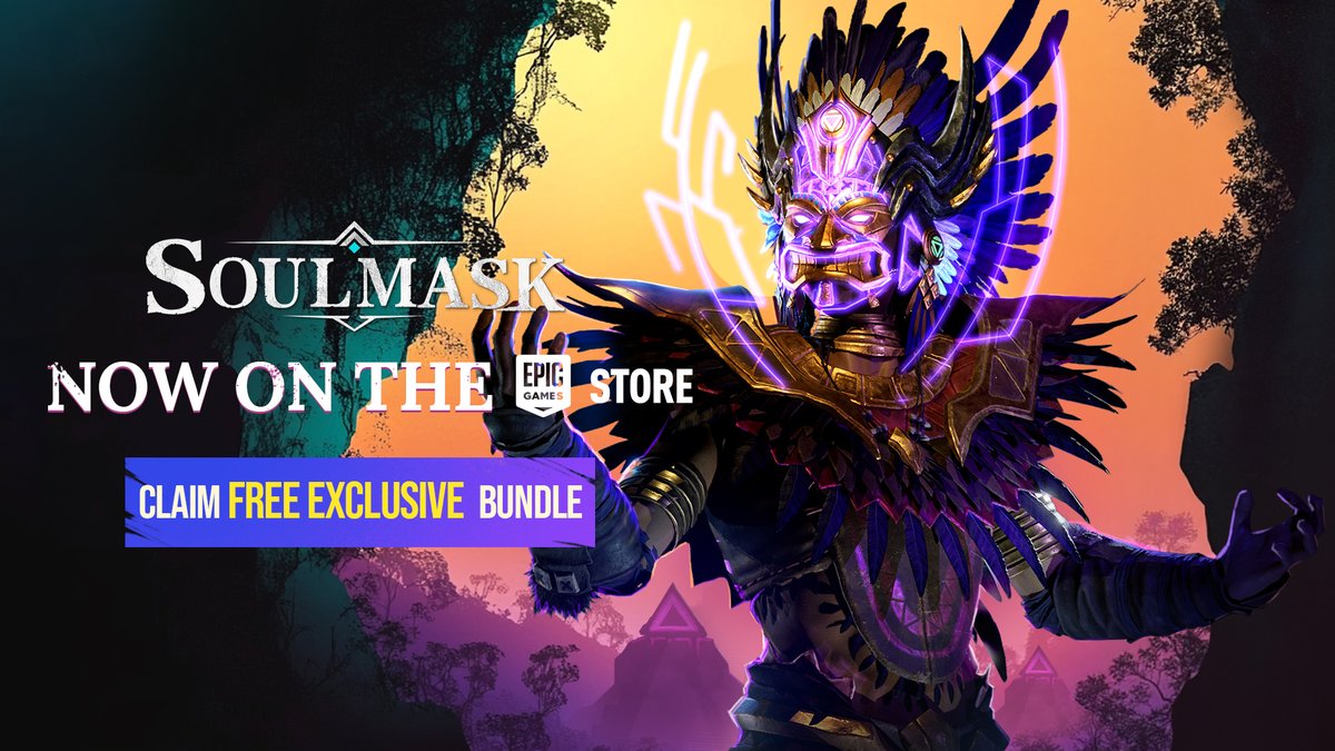 Soulmask is available now on the Epic Games Store. Begin your 500-hour survival epic. Harness mysterious masks to control others and lead your tribe. Enjoy a 30% launch discount — the lowest price ever, from May 15 to May 29, and unlock your Epic Games Store exclusive rewards for free!
