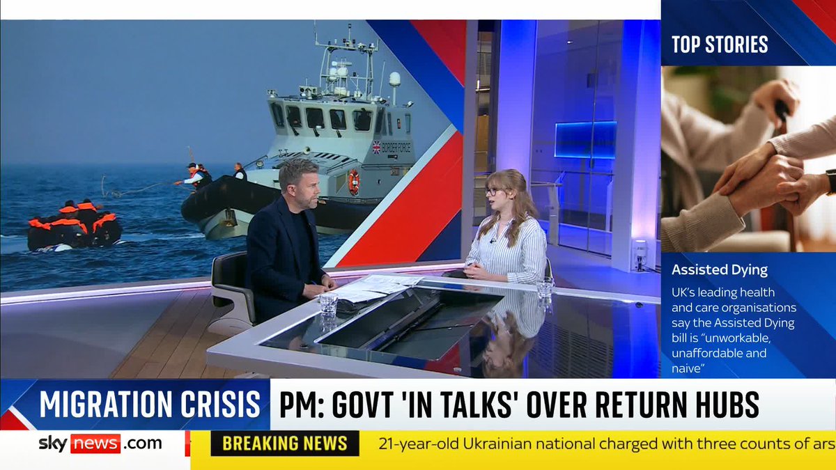 Social worker Lauren Starkey, who works with young people trafficked from Albania, tells Sky's Matt Barbet genuine asylum seekers are 'terrified' after Keir Starmer announced the UK is keen to set up 'return hubs' to deport migrants. 📺 Sky 501
