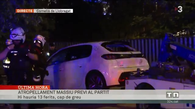 🔴 ÚLTIMA HORA 🚨 Atropellament massiu abans de l'Espanyol-Barça 🏥 Hi hauria 13 ferits, cap de greu ▶️