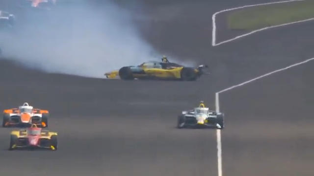 Christian Rasmussen goes for a spin in #Indy500 practice.