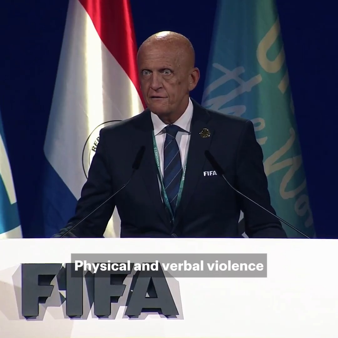 At the 75th FIFA Congress, FIFA Referee Committee Chairman Pierluigi Collina’s message for ending physical and verbal violence against referees was loud and clear and received subsequent support from the FIFA President and the assembled audience.
