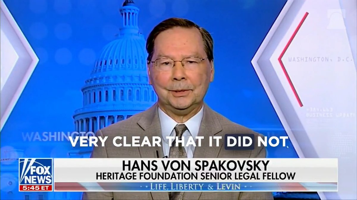CLASS IS IN SESSION Who else thinks Amy Coney Barrett needs to watch Hans Von Spakovsky educate her on the 14th Amendment The 14th Amendment and it's passage, did not confer to Birthright Citizenship People can't have a baby, then claim citizenship