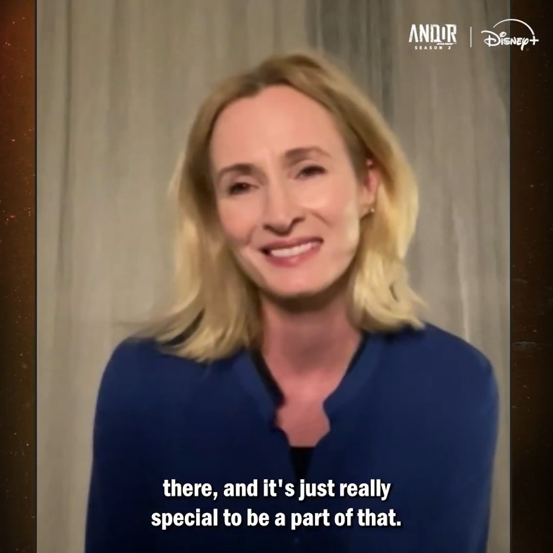 Genevieve O'Reilly reflects on Mon Mothma's powerful speech. The final season of Andor is now streaming, only on Disney+.