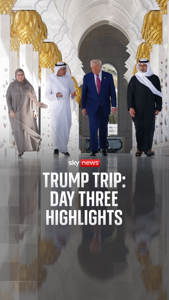 Watch highlights from day three of Donald Trump's Middle Eastern tour, which included travelling from Qatar to the UAE.