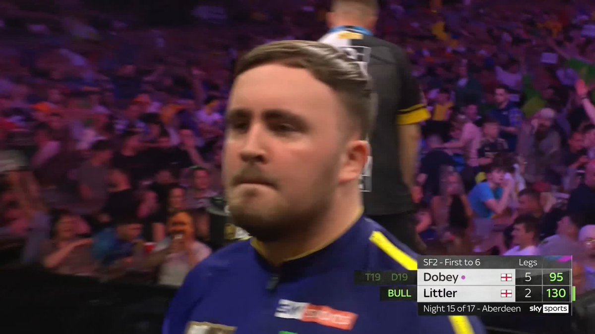 SKIN SAVER! The Nuke produces a sensational 130 finish to stay in the game against Chris Dobey! Luke Littler doing Luke Littler things... ✨ 📺 #PLDarts25