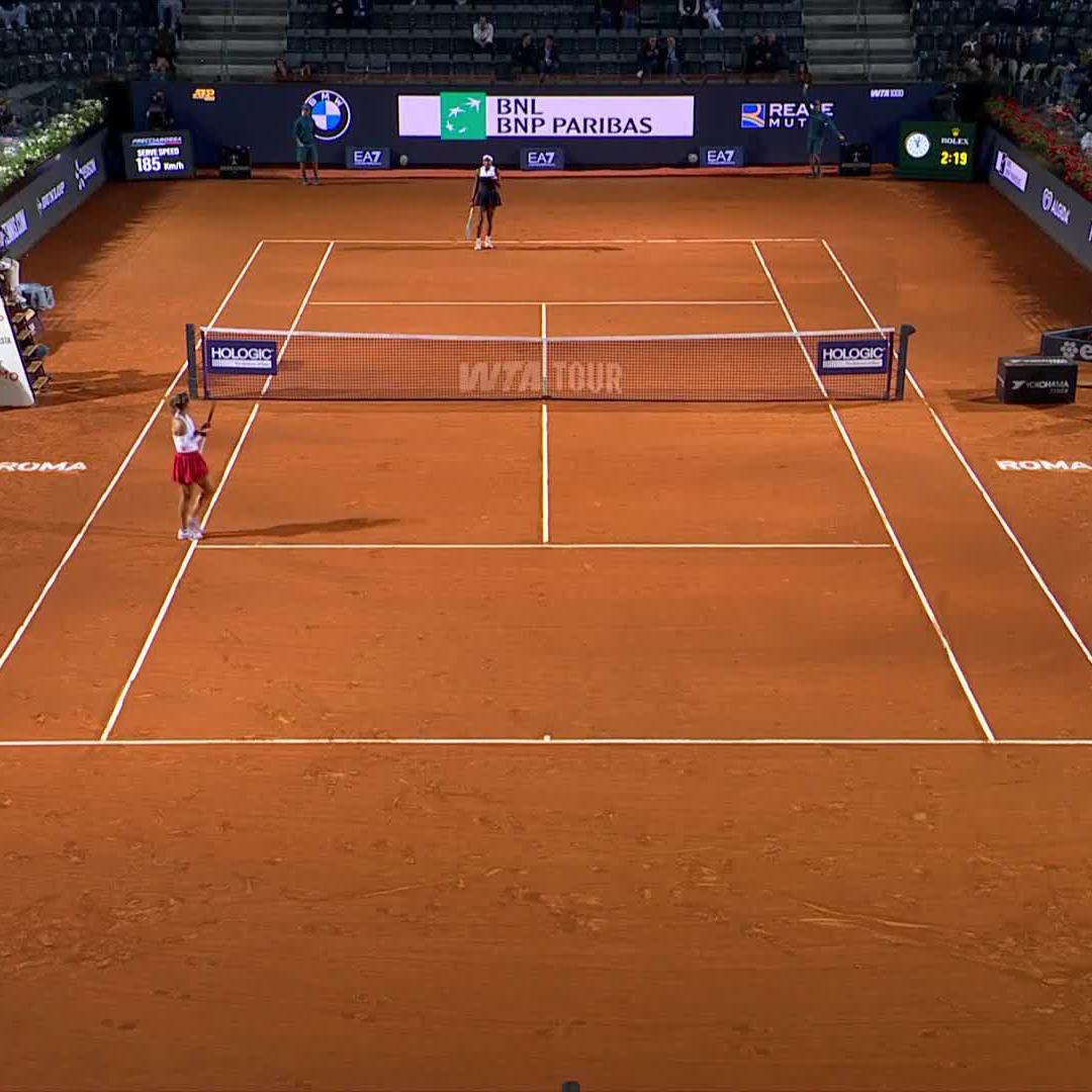 We'll call it a practice serve 😉 Coco Gauff | #IBI25