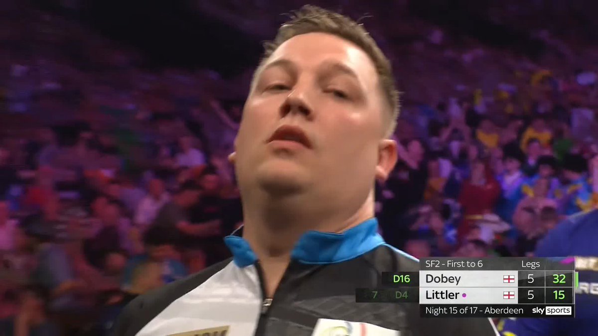 HOLLYWOOD IS FINALS BOUND! The drama! Chris Dobey eventually gets over the line after surviving a burst from Luke Littler, setting up a clash with Nathan Aspinall in the final! 📺 #PLDarts25
