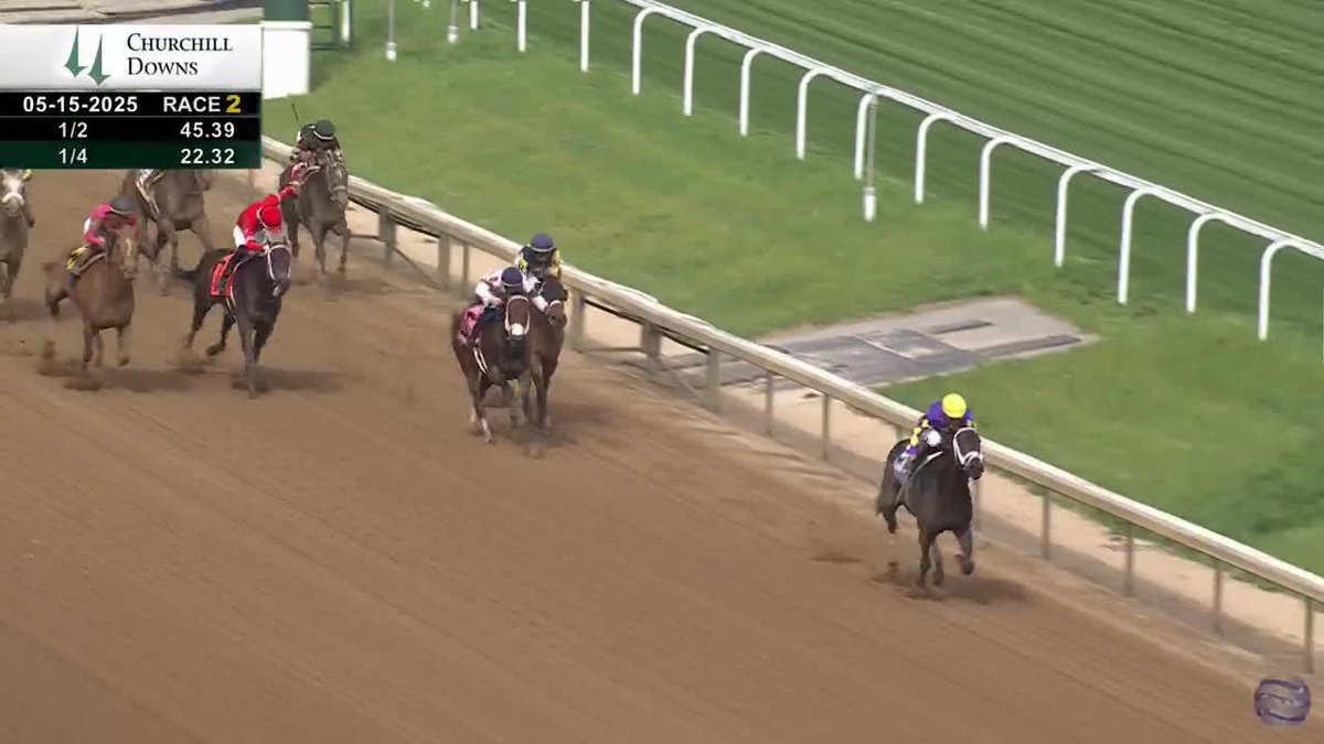 Color Comin' In dominates on debut in R2 at Churchill Downs at 7/1 under Luis Saez for trainer Norm Casse! 🤩 First winner for freshman sire Rock Your World! Spendthrift Farm 🎥 TwinSpiresReplay
